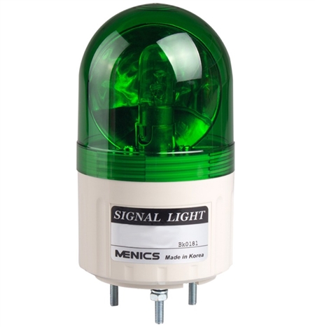 Menics 66mm Beacon Light, 12V, Green, Rotating