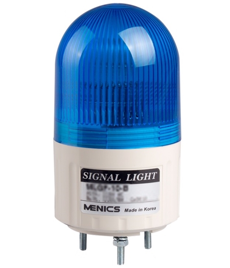 Menics 66mm Beacon Light, 110V, Blue, Steady/Flashing