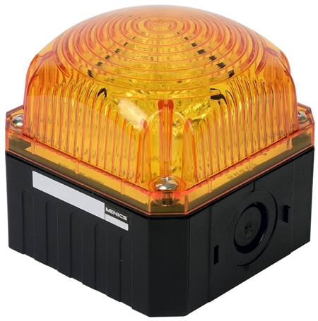 Menics 95 mm Cube Beacon Light, 12-24V, Yellow