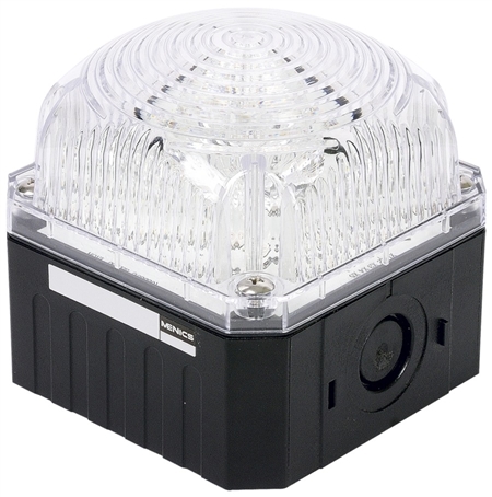Menics 95 mm Xenon Cube Beacon Light, 110V, Clear
