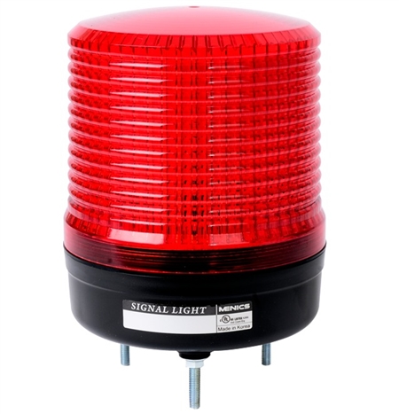 Menics 115mm Beacon Light, 24V, Red, w/ Alarm