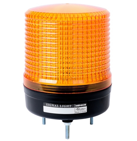 Menics 115mm Beacon Light, 90-240V, Yellow, w/ Alarm