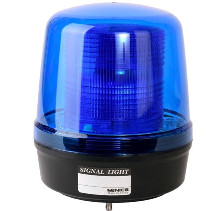 Menics 135mm Beacon Light, 12-24V, Blue, w/ Alarm