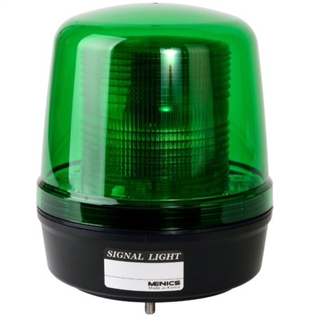 Menics 135mm Beacon Light, 12-24V, Green, w/ Alarm