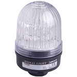 Menics 66mm LED Beacon Light, 12-24V, Clear, Steady/Flash
