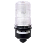 Menics 70mm LED Beacon Light, 12-24V, Clear, Direct Mount, w/ Alarm
