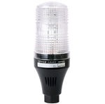 Menics 70mm LED Beacon Light, 12-24V, Clear, Pole Mount, w/ Alarm