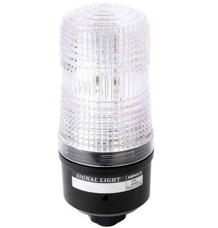 Menics 70mm LED Beacon Light, 110-220V, Red Blue Green, Steady, Direct Mount, w/ Alarm