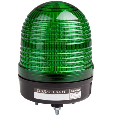Menics 86mm LED Beacon Light, 24V, Green, w/ Alarm