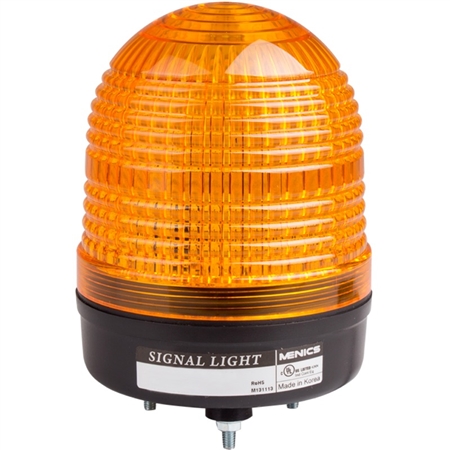 Menics 86mm LED Beacon Signal Light, 90-240V, Yellow