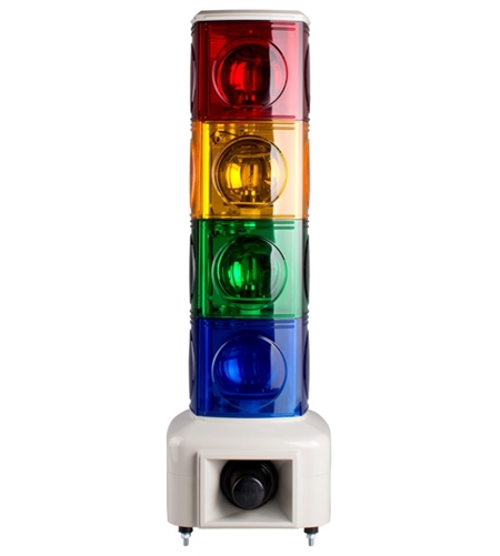 Menics MSGS-402-RYGB 4 Tier Tower Light, Red Yellow Green Blue