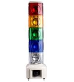 Menics MSGS-502-RYGBC 5 Tier Tower Light, Red Yellow Green Blue Clear