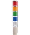 Menics MT4B5AL-RYGBC 5 Tier Tower Light, Red/Yellow/Green/Blue/Clear