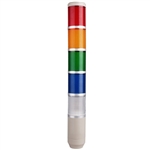 Menics MT5B5BL-RYGBC 5 Tier Tower Light, Red/Yellow/Green/Blue/Clear