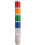 Menics MT5C5AL-RYGBC 5 Tier Tower Light, Red Yellow Green Blue & Clear