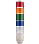 Menics MT8B5AL-RYGBC 5 Tier Tower Light, Red/Yellow/Green/Blue/Clear