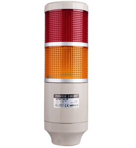 Menics MT8C2CL-RY 2 Tier Tower Light, Red Yellow
