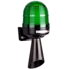 Menics 86mm Beacon Light w/ Horn, 12-24V, Green, 3 Melody, Black