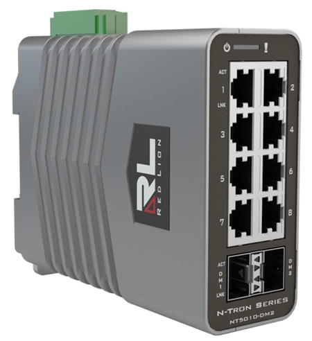 Red Lion N-Tron 10 Port Managed Gigabit Ethernet Switch, 2 SFP Ports