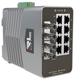 Red Lion N-Tron 10 Port Singlemode, ST Style Managed Gigabit Ethernet Switch, 15 KM