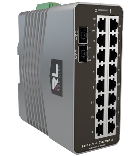 Red Lion N-Tron 18 Port Managed Gigabit Ethernet Switch, 2 SFP Ports