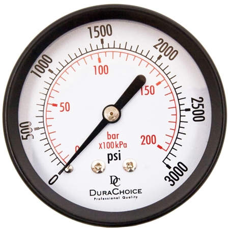 DuraChoice PA158B-K03 Dry Utility Pressure Gauge, 1-1/2" Dial