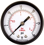DuraChoice PA204B-030 Dry Utility Pressure Gauge, 2" Dial