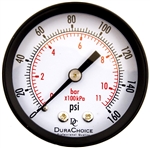 DuraChoice PA204B-160 Dry Utility Pressure Gauge, 2" Dial