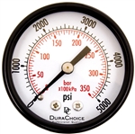 DuraChoice PA204B-K05 Dry Utility Pressure Gauge, 2" Dial