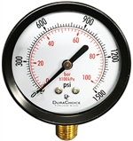 DuraChoice PA204L-K015 Dry Utility Pressure Gauge, 2" Dial