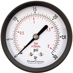 DuraChoice PA254B-030 Dry Utility Pressure Gauge, 2-1/2" Dial
