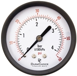 DuraChoice PA254B-060 Dry Utility Pressure Gauge, 2-1/2" Dial