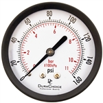 DuraChoice PA254B-160 Dry Utility Pressure Gauge, 2-1/2" Dial