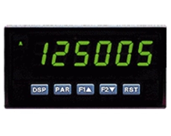 Red Lion Dual Counter/Rate Meter, 6 Digit, Green LED
