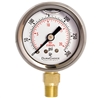 DuraChoice PB158L-030 Oil Filled Pressure Gauge, 1-1/2" Dial