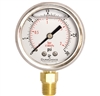 DuraChoice PB204L-030 Oil Filled Pressure Gauge, 2" Dial