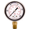 DuraChoice PB204L-K01 Oil Filled Pressure Gauge, 2" Dial