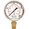 DuraChoice PB204L-K02 Oil Filled Pressure Gauge, 2" Dial