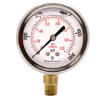 DuraChoice PB204L-K05 Oil Filled Pressure Gauge, 2" Dial