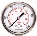 DuraChoice PB254B-K01 Oil Filled Pressure Gauge, 2-1/2" Dial