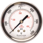 DuraChoice PB254B-K06 Oil Filled Pressure Gauge, 2-1/2" Dial