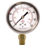 DuraChoice PB254L-160 Oil Filled Pressure Gauge, 2-1/2" Dial