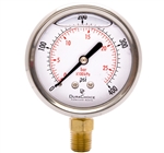 DuraChoice PB254L-400 Oil Filled Pressure Gauge, 2-1/2" Dial