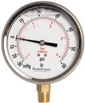 DuraChoice PB403L-V60 Oil Filled Vacuum Gauge, 4" Dial