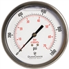 DuraChoice PB404B-K01 Oil Filled Pressure Gauge, 4" Dial