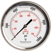 DuraChoice PB404B-K10 Oil Filled Pressure Gauge, 4" Dial