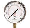 DuraChoice PB404L-060 Oil Filled Pressure Gauge, 4" Dial