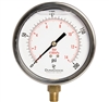 DuraChoice PB404L-200 Oil Filled Pressure Gauge, 4" Dial
