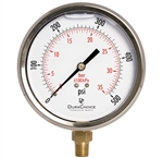 DuraChoice PB404L-500 Oil Filled Pressure Gauge, 4" Dial