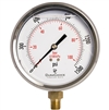 DuraChoice PB404L-K015 Oil Filled Pressure Gauge, 4" Dial